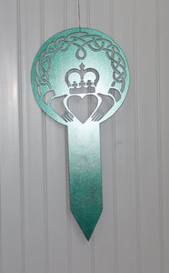 Irish Claddagh Ring Lawn Stake