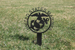 Military Lawn Stake- Marines