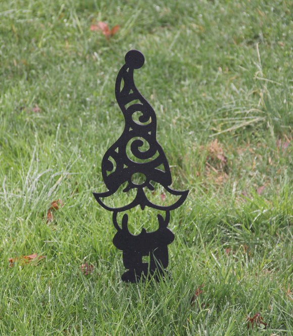 Garden Gnome Stake - Swirl Hat